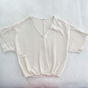 Suunday CREAM gauze dolman top